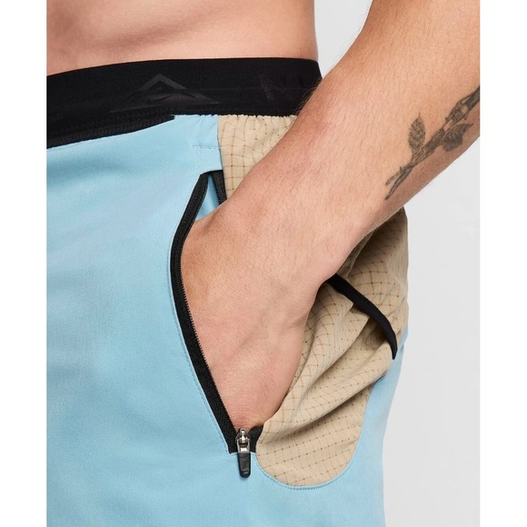 Nike Trail Running Shorts Mens Size Small Brief Lined FB4194-464 Blue NEW - Picture 3 of 16